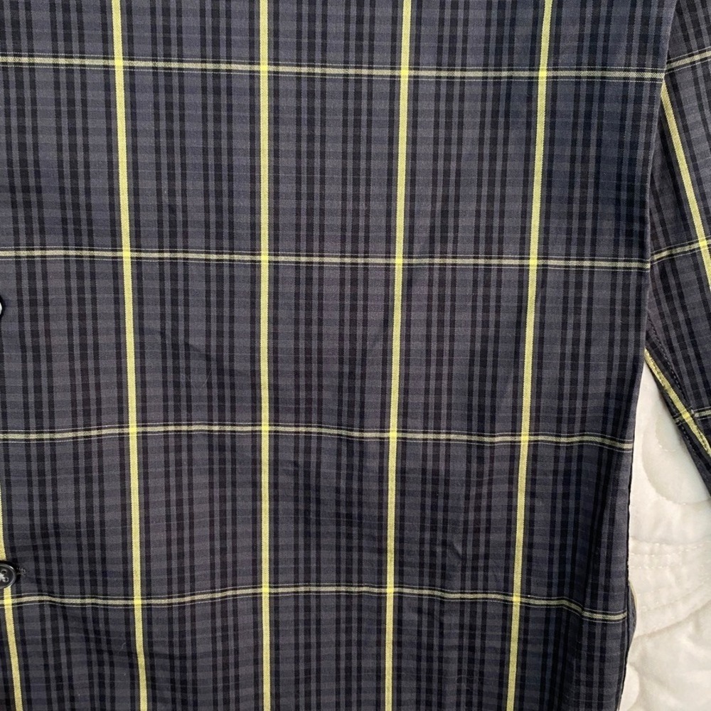 NEW Calvin Klein Extreme Slim Fit Plaid Shirt Mens 14.5 Temperature Regulation - Picture 3 of 8